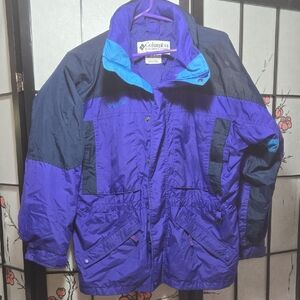 Columbia Purple and Blue Raincoat Weather-Resistant